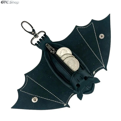 Bat Shaped Gothic Mini Wallet Bag for Halloween Festival Outfits
