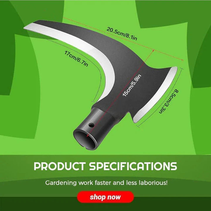 Multifunctional farmers sickle with axe
