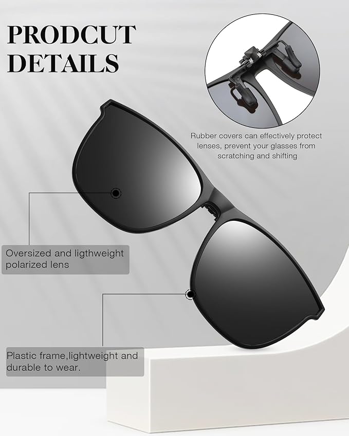 Polarized Clip-On Sunglasses
