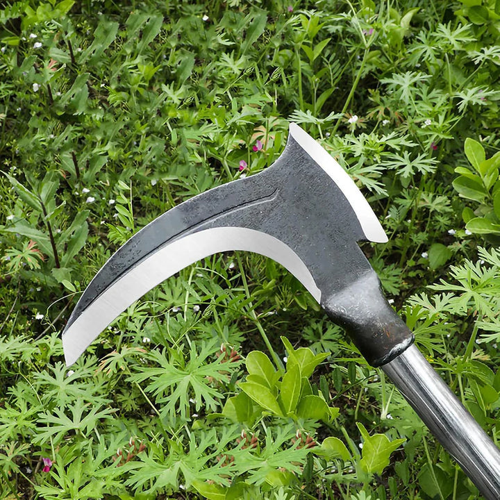 Multifunctional farmers sickle with axe