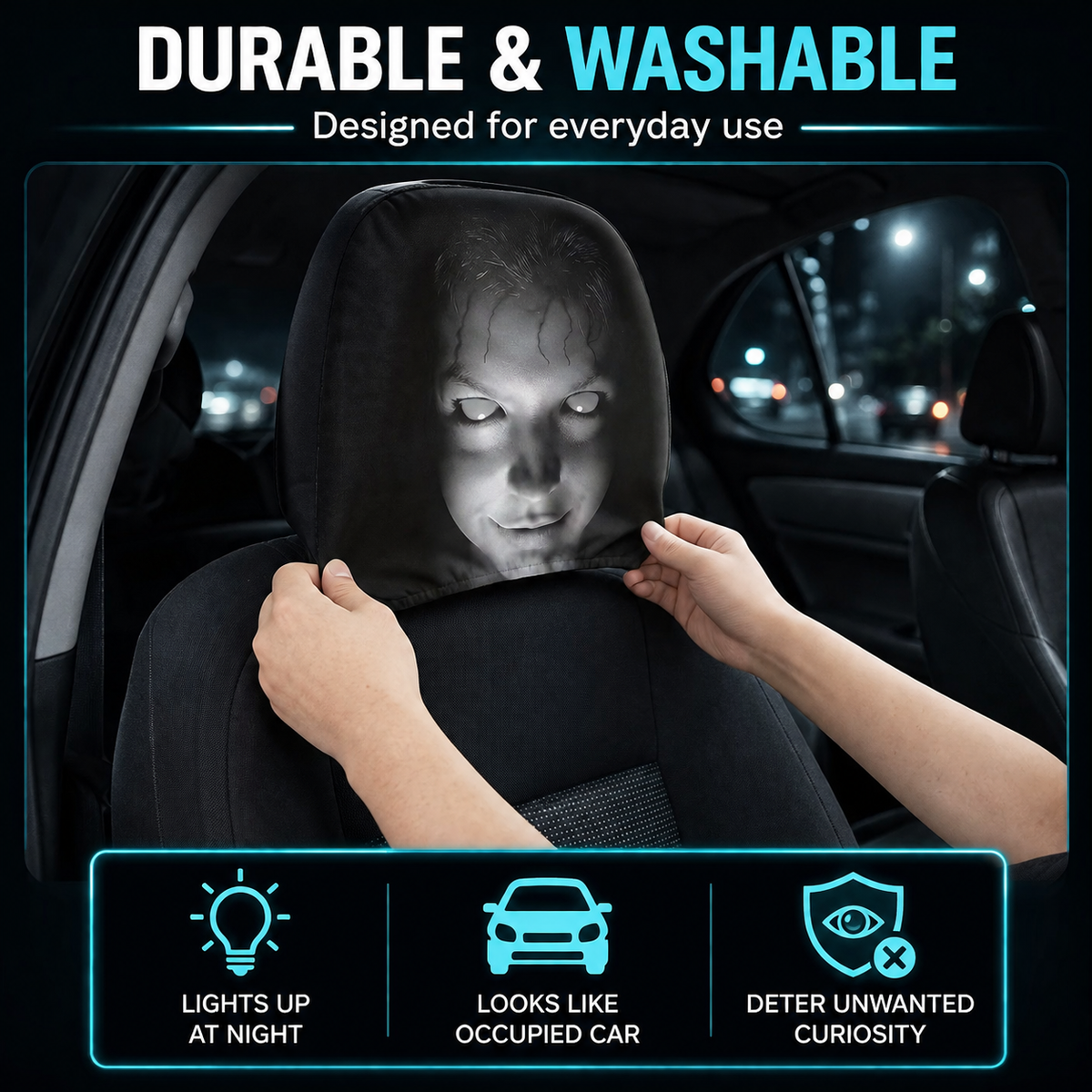 Ghost Face Headrest Covers