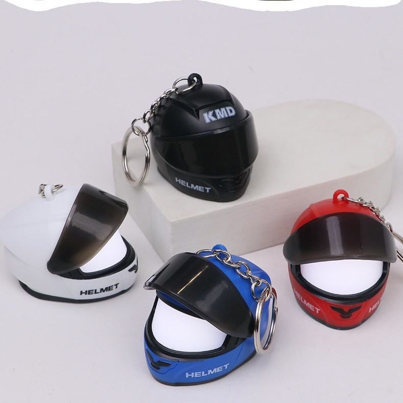 🏍️ Mini Helmet Keychain 🔑✨