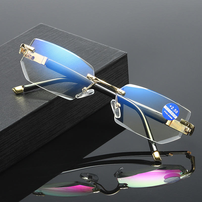Anti-blue Progressive Far And Near Dual-Use Glasses
