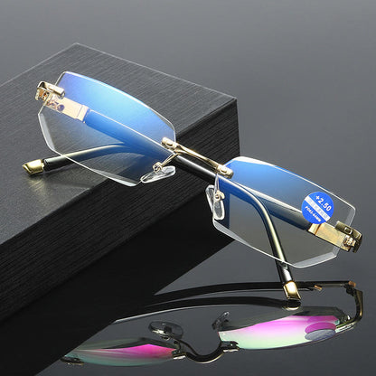 Anti-blue Progressive Far And Near Dual-Use Glasses