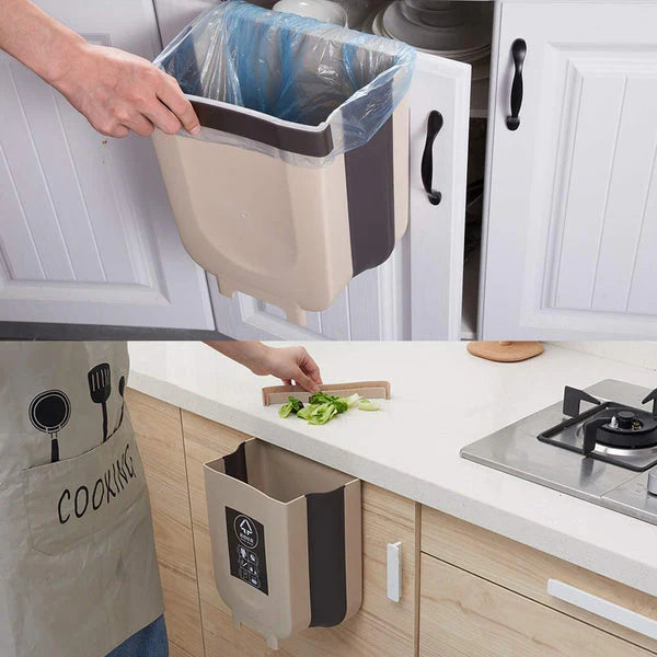 Wall Mounted Foldable Kitchen Trash Can