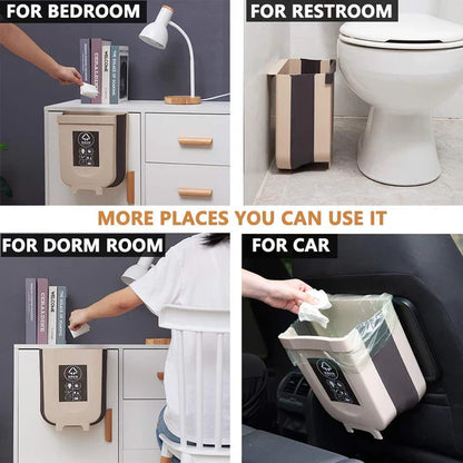 Wall Mounted Foldable Kitchen Trash Can