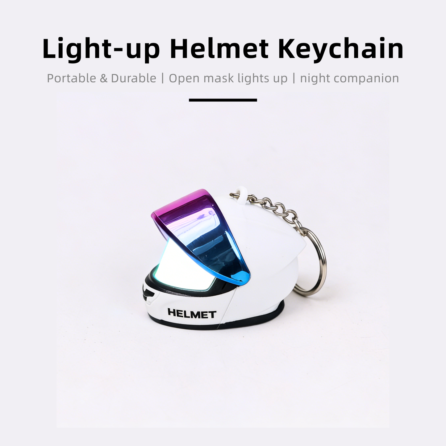 🏍️ Mini Helmet Keychain 🔑✨