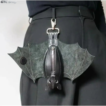 Bat Shaped Gothic Mini Wallet Bag for Halloween Festival Outfits