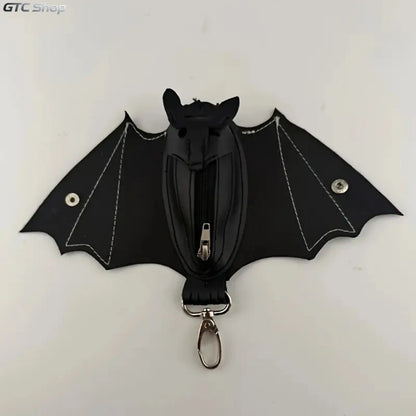 Bat Shaped Gothic Mini Wallet Bag for Halloween Festival Outfits