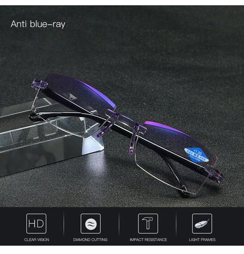 Anti-blue Progressive Far And Near Dual-Use Glasses