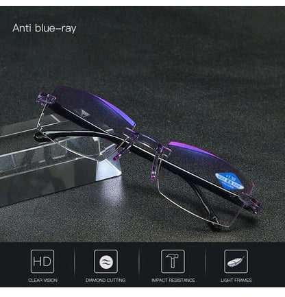 Anti-blue Progressive Far And Near Dual-Use Glasses